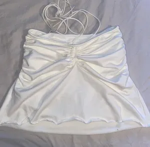 Edikted ruched mini skirt white thumbnail 2