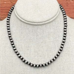 6mm Navajo Style Pearl Necklace thumbnail 1