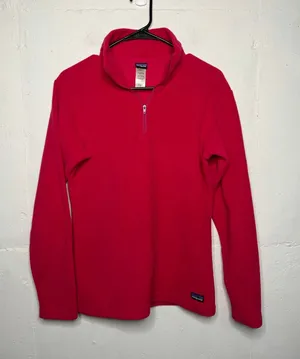 Patagonia Women's Micro D 1/4-Zip Fleece Pullover Size Small Magenta Pink thumbnail 1