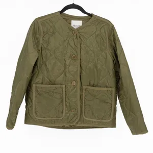 Madewell Women's Quilted Liner Lightweight Button Front Jacket Vintage Moss S thumbnail 1