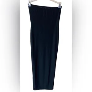 Pretty Little Thing Petite 00 Bandeau Black Maxi Dress NWT 💞 thumbnail 3