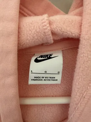 Nike Pink Colorblock Cropped Hoodie Women’s L thumbnail 5
