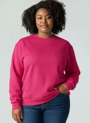 Vintage Disney Pink Embroidered Minnie Mouse Oversized Women’s Sweatshirt thumbnail 1