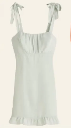 Abercrombie & Fitch Ruffle Mini Dress Babydoll Mint Green Preppy Pastel‎ Size M thumbnail 1
