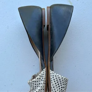 Madewell Marisa F1858 Spotted Calf Hair Pointed Toe Leather d'Orsay Flats 8.5 thumbnail 2