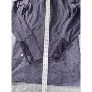 Lululemon Womens Stride Zip Up Hoodie High Collar Heathered Purple Fitted Sz 6 thumbnail 8