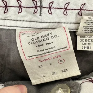 Vintage Y2K 2007 Classic Rise Old Navy Wide Leg Grey‎ Chino Pant Drawsting Hem thumbnail 6