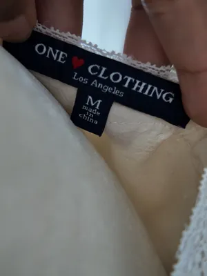 One Clothing Satin & Lace Tank Top Ivory Size M thumbnail 4
