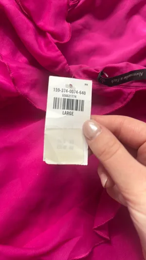 Abercrombie pink ruffle dress size large thumbnail 4