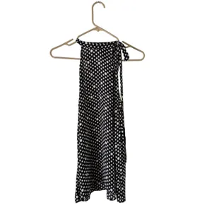 LOFT Halter Top Sleeveless Tie Neck Blouse Black White Polka Dot M‎ thumbnail 6