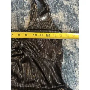 Vtg Y2K Wet Seal Metallic Party Mini Dress Festival Rave Futuristic Cyber Medium thumbnail 4