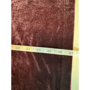 French Connection Burgundy Velvet Maxi Skirt L Made in USA 90s Y2K Column thumbnail 6