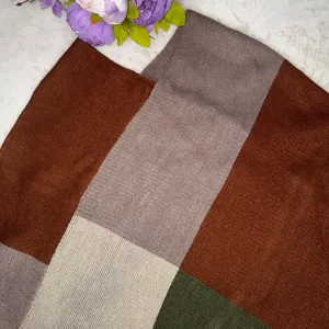 NEW Boutique Color Block Poncho with Fringe thumbnail 12