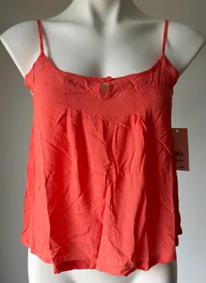 Frenchi Crinkle Coral Rose Spaghetti Strap Cami thumbnail 1