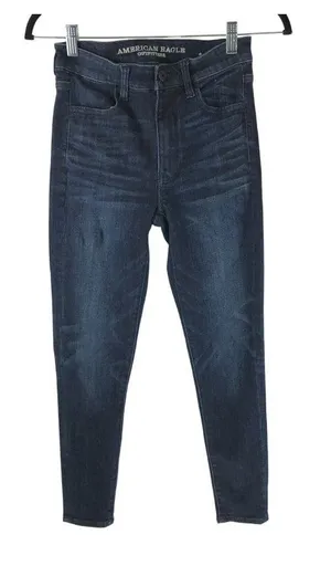 American Eagle Jeans Super Hi-Rise Jegging Dark Wash Next Level Stretch 2 Short thumbnail 1