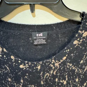 E.vil‎ Cashmere Rhinestone Skull Sweater Dress SZ L thumbnail 6