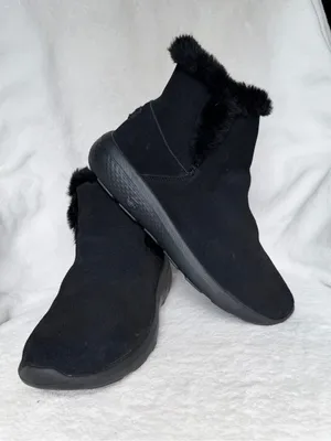 Skechers Boots Womens 9.5 On the Go Joy Bundle Up Winter Bootie 14610 Black Sued thumbnail 2