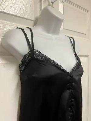 ASOS DESIGN Black Lace Satin Cami Top thumbnail 7