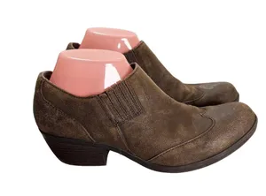 Korks by Kork Ease Brown Leather Suede Booties Women’s Size 9 thumbnail 3