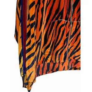 Aviator Nation Classic Velvet Relaxed Zip Hoodie‎ Tiger Print Size Large thumbnail 9