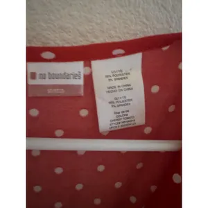 No Boundaries Red Polka Dot Faux Wrap Dress Cherry Tomato Stretch Large‎ 11/13 thumbnail 3