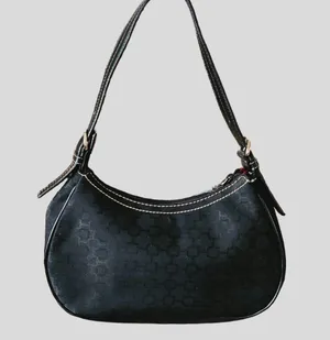 Nine West Y2K Black Geo Jacquard Baguette 10" x 5½" thumbnail 4