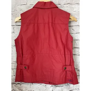 Ralph Lauren Naval Supply‎ Company Red Cotton Vest Snap Womens XS P thumbnail 6