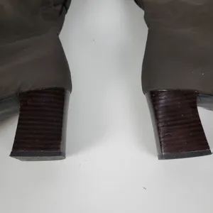 Vintage Toe Warmers Canada T03639 Winter Boots Sz 9 Brown Nylon Side Zip Lace Up thumbnail 13