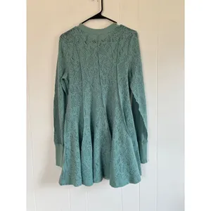 Free People coffee in the morning Lace Long Sleeve Flared Mini‎ Dress Tunic S thumbnail 6