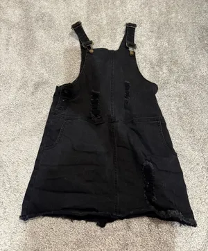 Ladakh Black denim dress thumbnail 1
