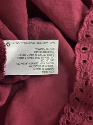 Knox Rose Burgundy Long Sleeve Top - Size Large thumbnail 5