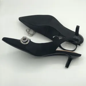 BCBGENERATION Women's Kitten Heel Pointed Toe Slingback Bow Heels Sz 7 thumbnail 9