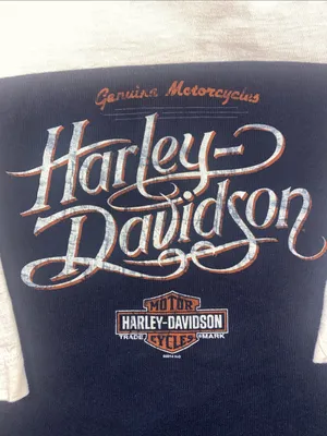 Harley-Davidson black and Cream Raglan Graphic Tee thumbnail 3