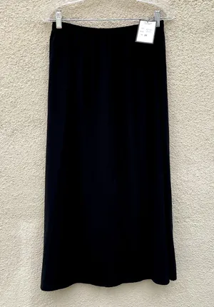 Vintage New Old Stock Black Maxi Skirt M Anna Pull On thumbnail 1