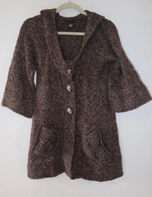 BCBGMAXAZRIA Brown Cardigan Sweater thumbnail 1