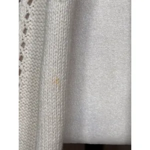 Fossil Cream Pointelle Knit Longline Open Front Duster Cardigan Casual Layer thumbnail 10
