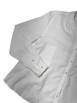 Pilcro Anthropologie White Linen Blend Whitney Long Sleeve Blouse Womens XS thumbnail 3