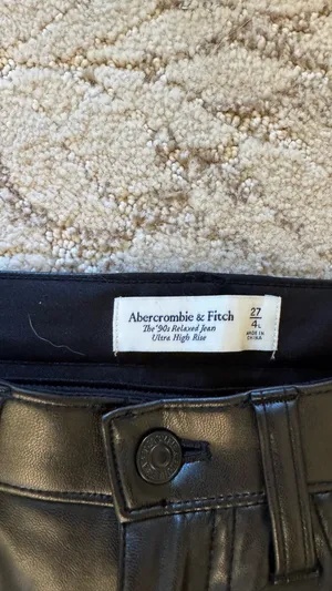 Abercrombie and fitch Black Leather Pants thumbnail 7