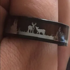 Deer Ring Sz 6 Black thumbnail 2