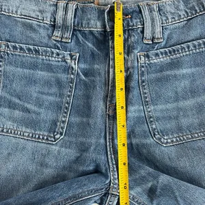 American Eagle Sz 4 Short The Perfect Vintage Wide Leg Selvedge Jeans High Rise‎ thumbnail 8