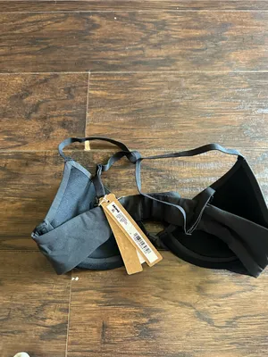 SKIMS NWT fits everybody scoop plunge bra color Onyx 32A thumbnail 4
