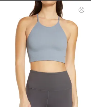 Free People Movement XS/SM Cropped Run Tank Stormy Sea BNWTS thumbnail 3
