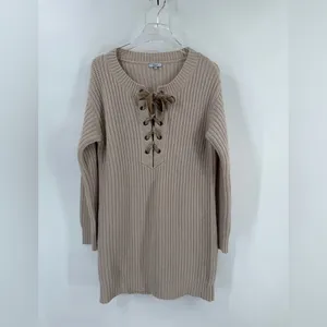 Rails Nicole Lace Wool Cashmere‎ Sweater Dress Revolve Cream Tan size small thumbnail 3