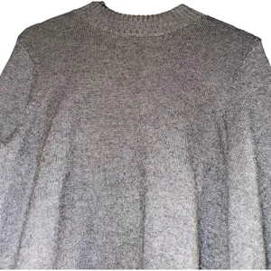 Allison Joy Gray Long Split‎ Tie Bell Sleeve Sweater Women Sz Large Feminine Bow thumbnail 3