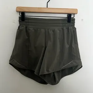 LULULEMON- Hotty Hot High-Rise Lined Short 4” Olive Athletic Gym Running Workout thumbnail 2