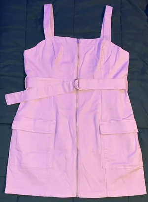 H&M Divided Lilac Overall Dress thumbnail 1