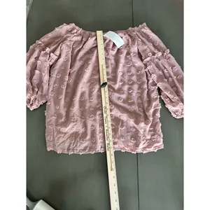 NWT: Rose Womens off the shoulder dotted‎ blouse thumbnail 5