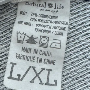 Natural Life Knit Trim Sweatshirt Top Boho Oversized Boxy‎ Heather Gray L/XL thumbnail 10