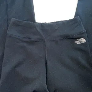 The North Face knit pants pull on XS mid rise black logo wide leg womens stretch thumbnail 7