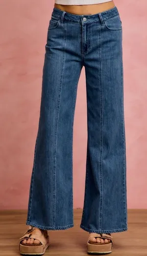 SO ME Seam‎ Detail Mid Rise Stretch Denim Jeans - Medium thumbnail 1